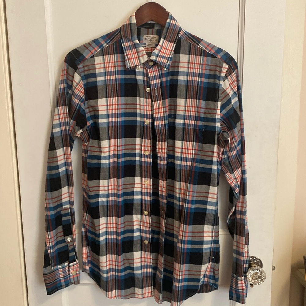 J. CREW Men’s slim fit plaid shirt size smalll
